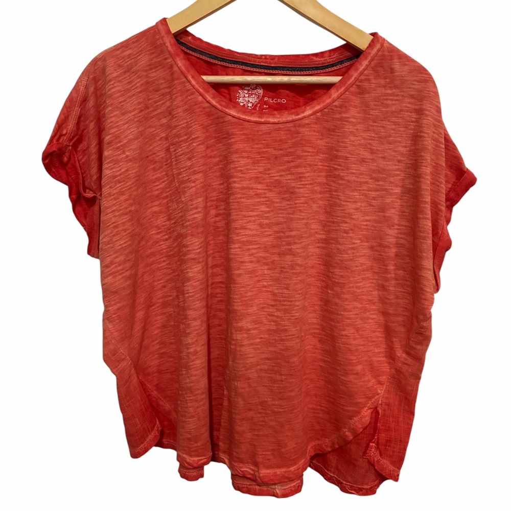Pilcro Women's Coral Slub Short Sleeve Tee
